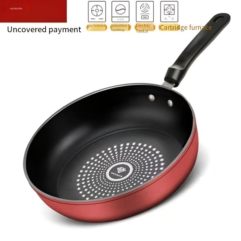 24cm Non-Stick Cast Iron Skillet Flat Bottom for Gas and Induction Cooktops Perfect for Eggs Steak and Pancakes