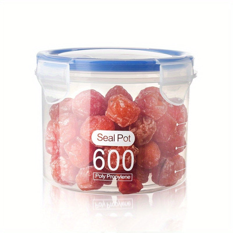 4 ta toza, havo o'tkazmaydigan oziq-ovqat saqlash konteynerlari, qulflangan qopqog'lar bilan, don, guruch, makaron uchun