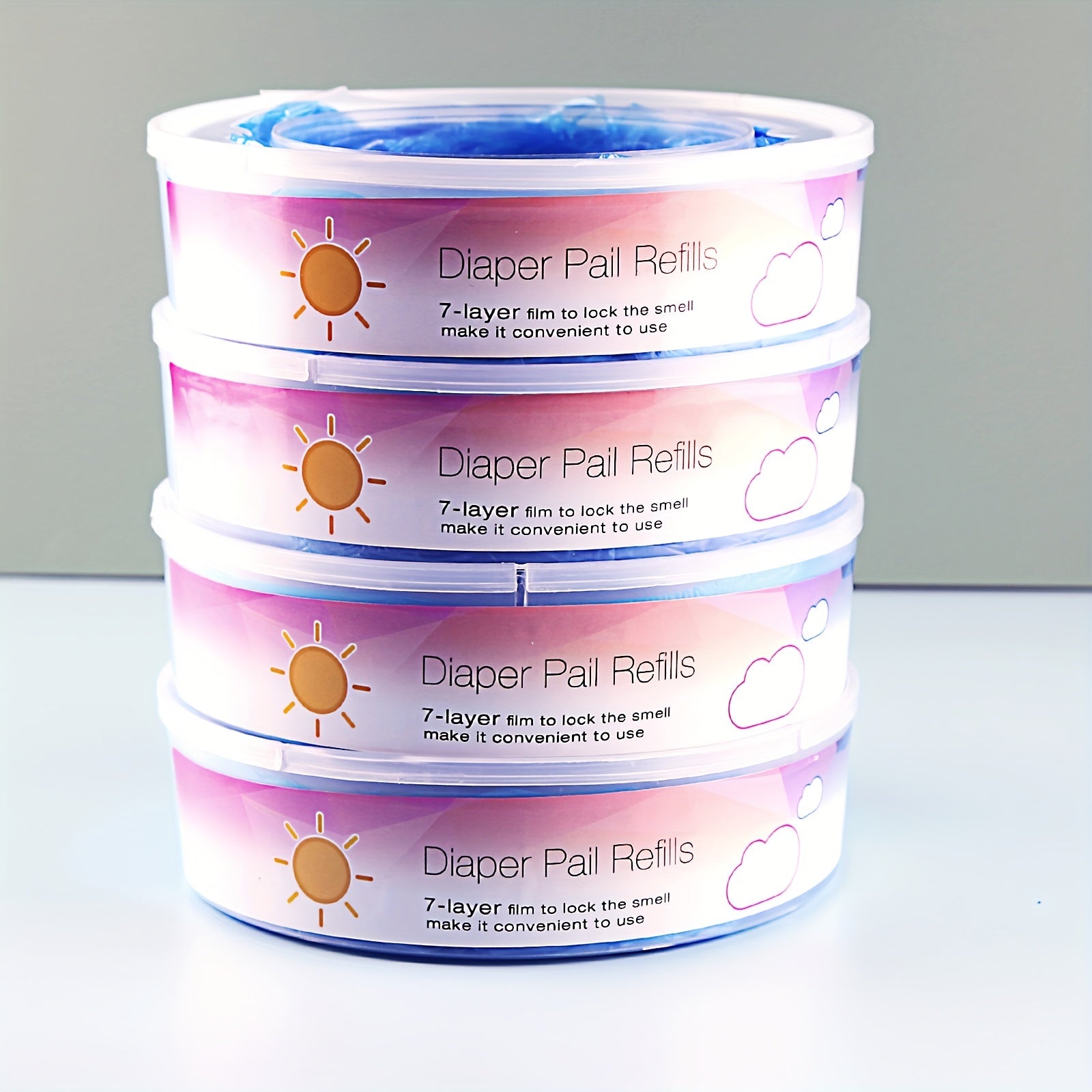 Diaper Pail Refills Odor Sealing 7-Layer Disposable System for Nursery