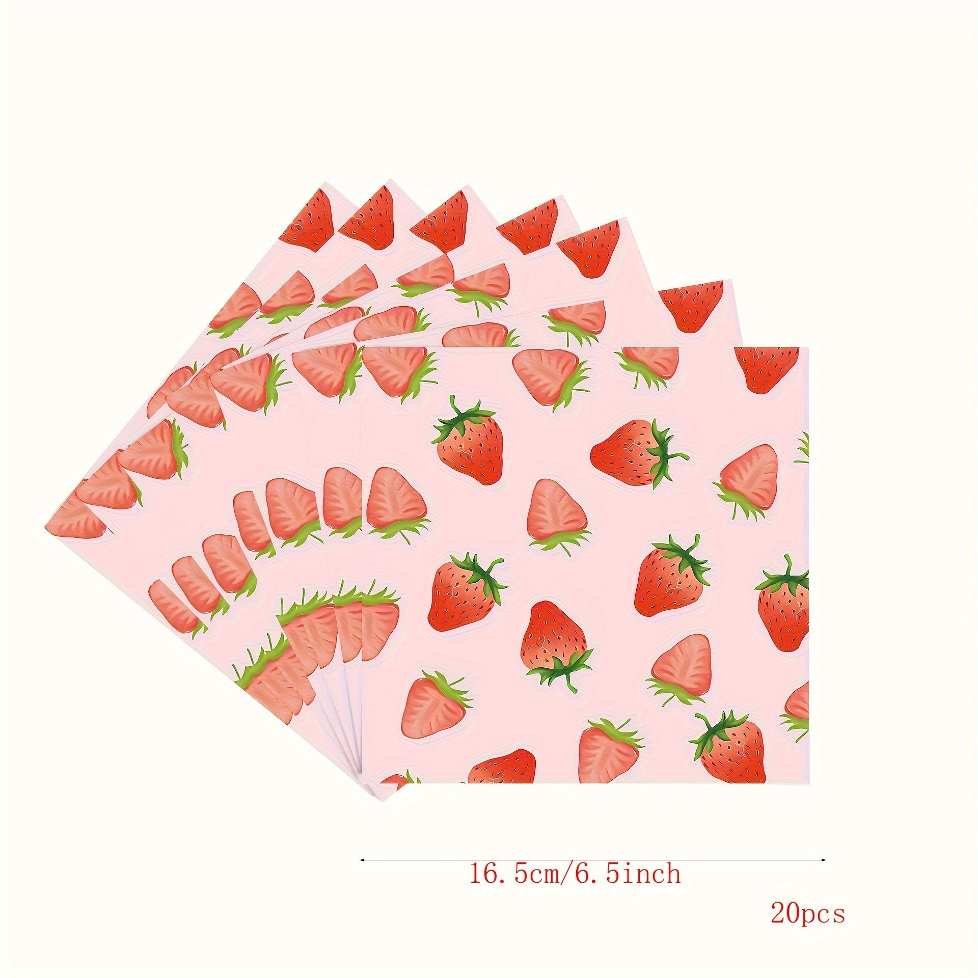 10-Donali qulupnay partiyasi uchun taqdimotlar to'plami, qog'oz plitalar, stakanlar, salfetkalar, tug'ilgan kunlar va yozgi bayramlar uchun