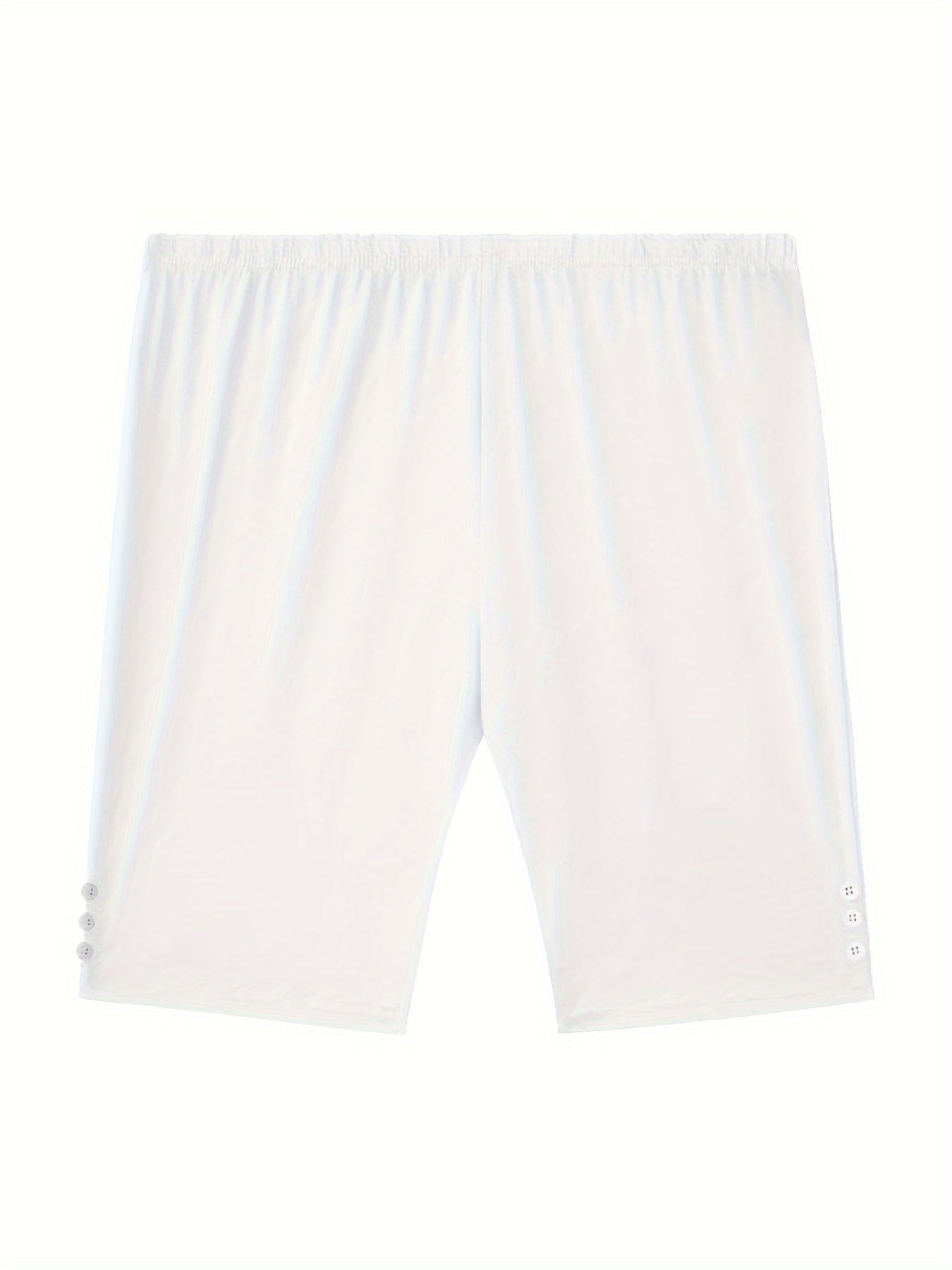 Women's High-Waisted Stretchy Workout Shorts Set, Solid Color, Gym Yoga Casual