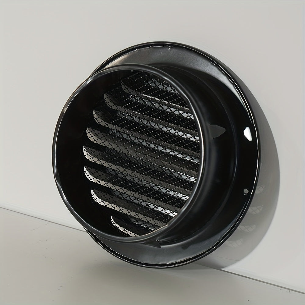 Black Stainless Steel Vent Grille Wall Mount Round Drain Cover Multiple Sizes