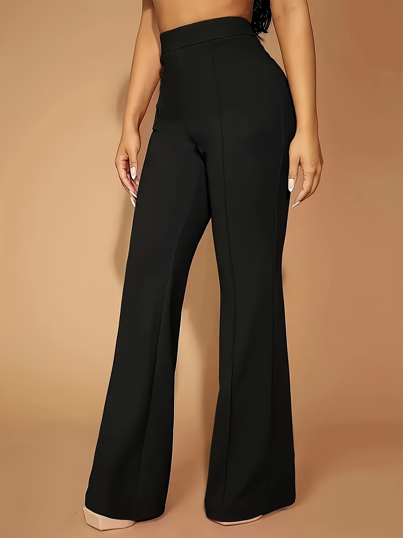 Leggings de punto de color sólido de talla grande en poliéster para estilo de vacaciones en todas las estaciones