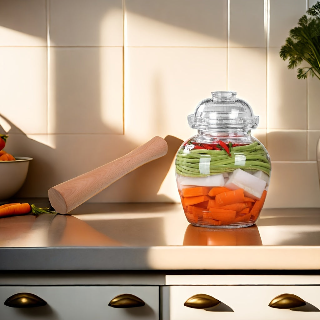 Glass Fermentation Jar 2500ml 84oz for Kimchi Pickles Moisture-Resistant