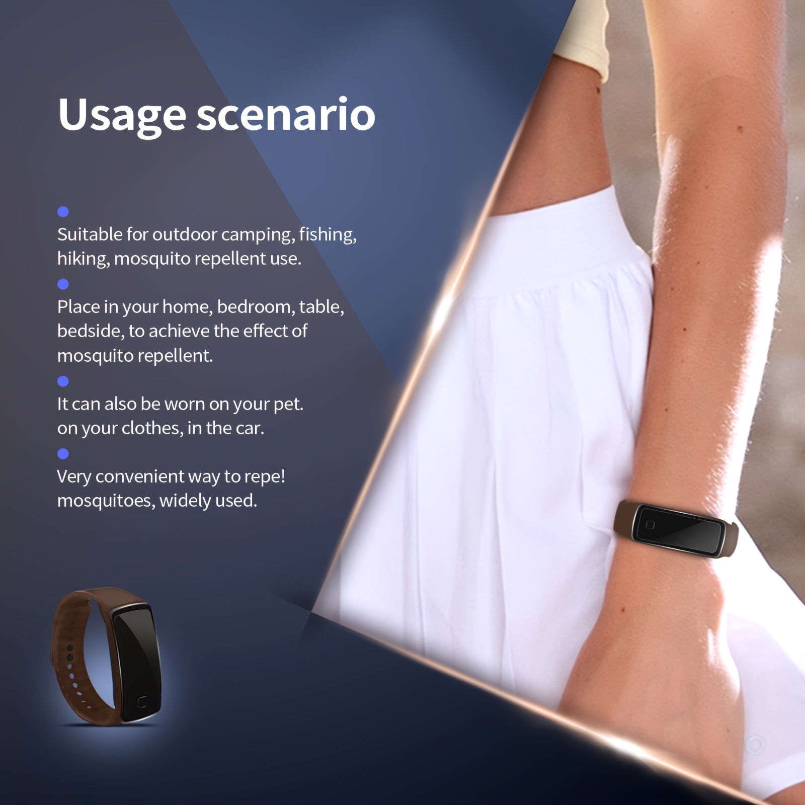 Unisex Silicone Mosquito Repellent Wristband for Outdoors, Insect Protection