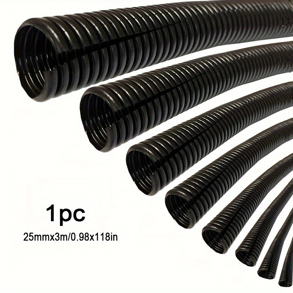 3m Black Polyethylene Wire Loom Conduit Split Tubing for Automotive Use