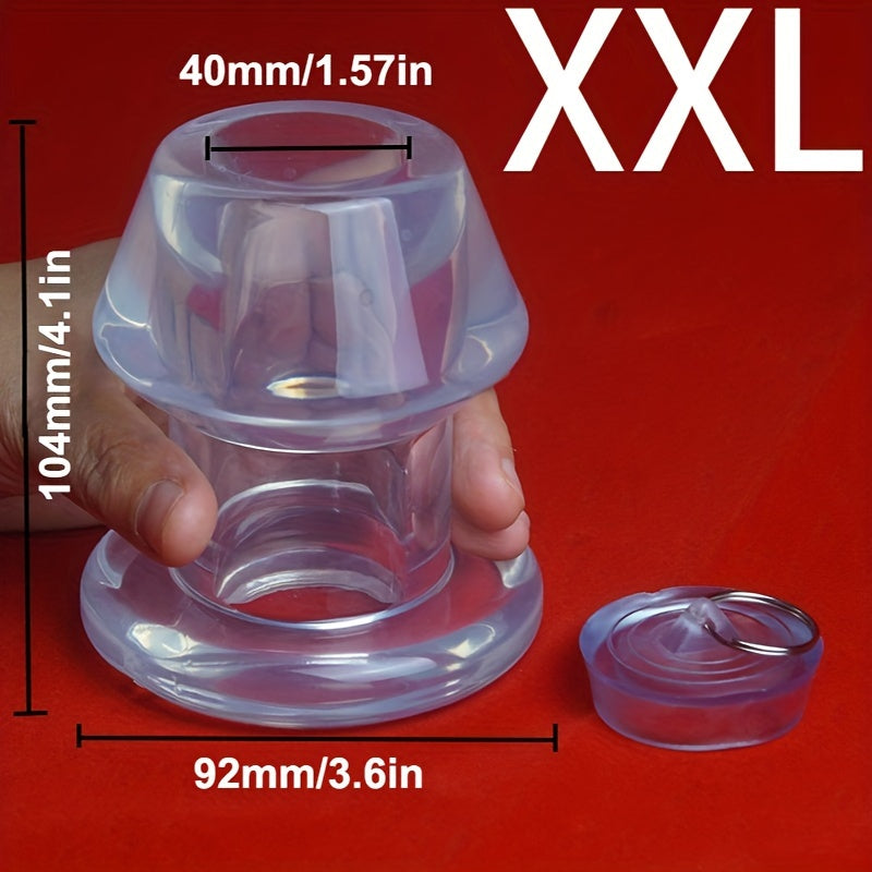 Unisex Silicone Hollow Anal Plug Tunnel Butt Plug Stretching Sex Toy