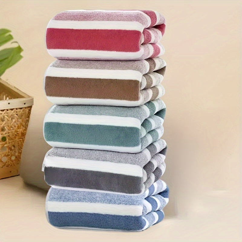 Coral Fleece Towel Set 5 Pieces Quick-Drying Soft Bathroom Hand Towels 34.8 x 74.93 cm
