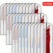 10 ta Shaffof Chang Qopqog'i Sumkalar Zipperlar bilan, Kiyimlarni Osish uchun, Kostyumlar, Kiyimlar va Palto saqlash uchun Ideal. Portativ Kiyim Sumkalari Changdan Himoya bilan, Yotoqxona, Kiyimlar, Garderob, Uy yoki Yotoqxona Tashkiliy uchun Mukammal.