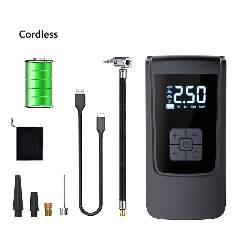 Digital Cordless Tire Inflator Air Compressor with LED Light 150PSI