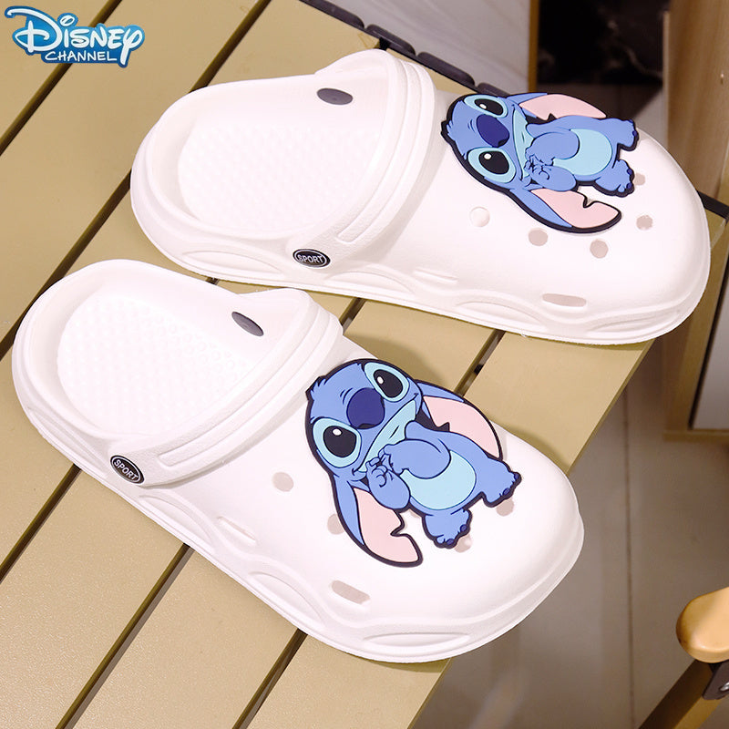 Women Breathable White Slippers Casual Slip-On Sandals with Hole Pattern