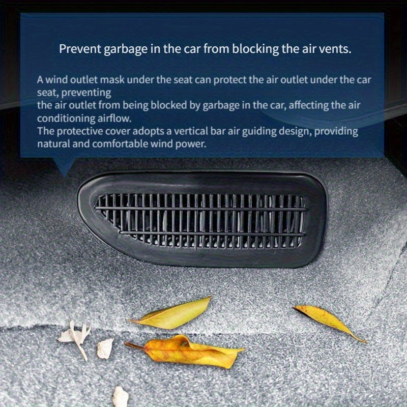 Rear Seat Under Vent Dust Cover Stainless Steel Protector for 2025 Vehicles 2pcs