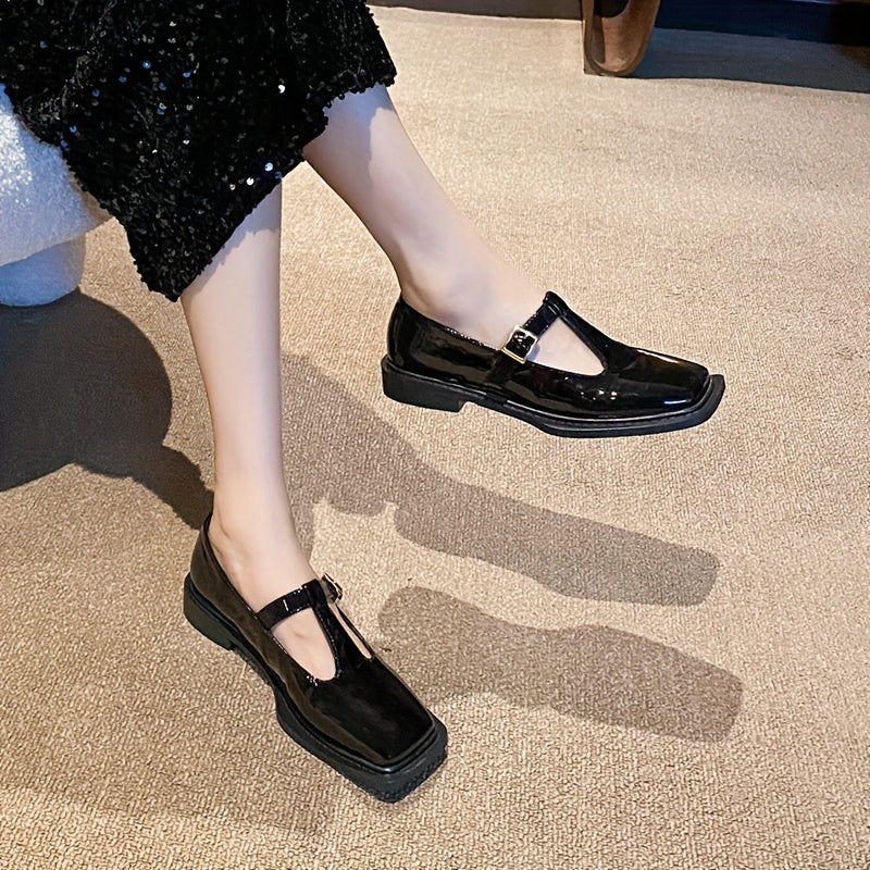 Women Breathable Summer Mary Jane Flats Square Toe Slip-On Loafers Beige Black Brown