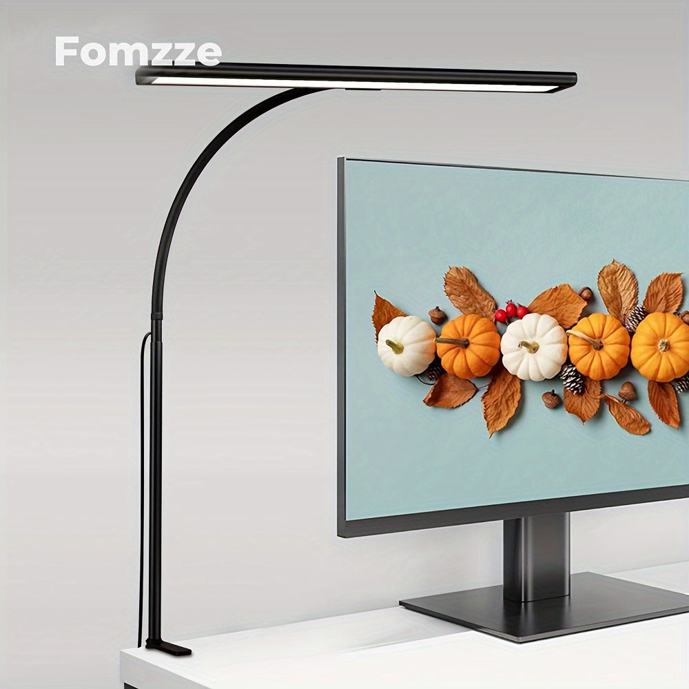 Dimmable LED Desk Lamp with Flexible Gooseneck Clamp for Home Office Reading and Work