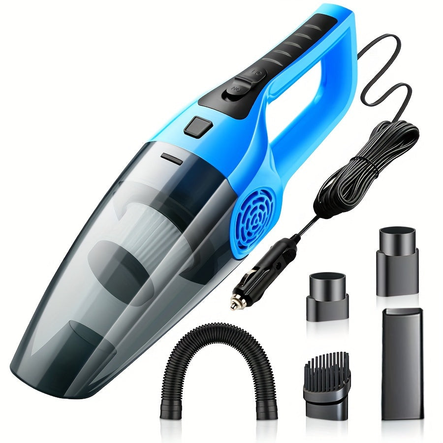 12V Car Vacuum Cleaner with Strong Suction Crevice Tool Kit for Interior Detailing