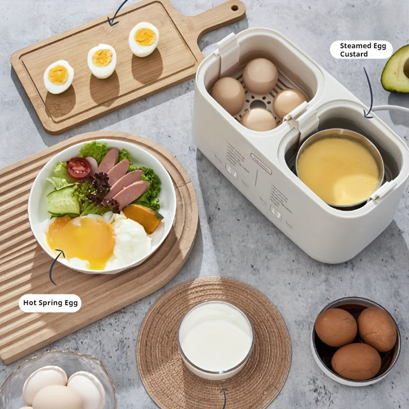 Регулируемый белый пароварка для яиц с большой емкостью и множеством настроек вкуса