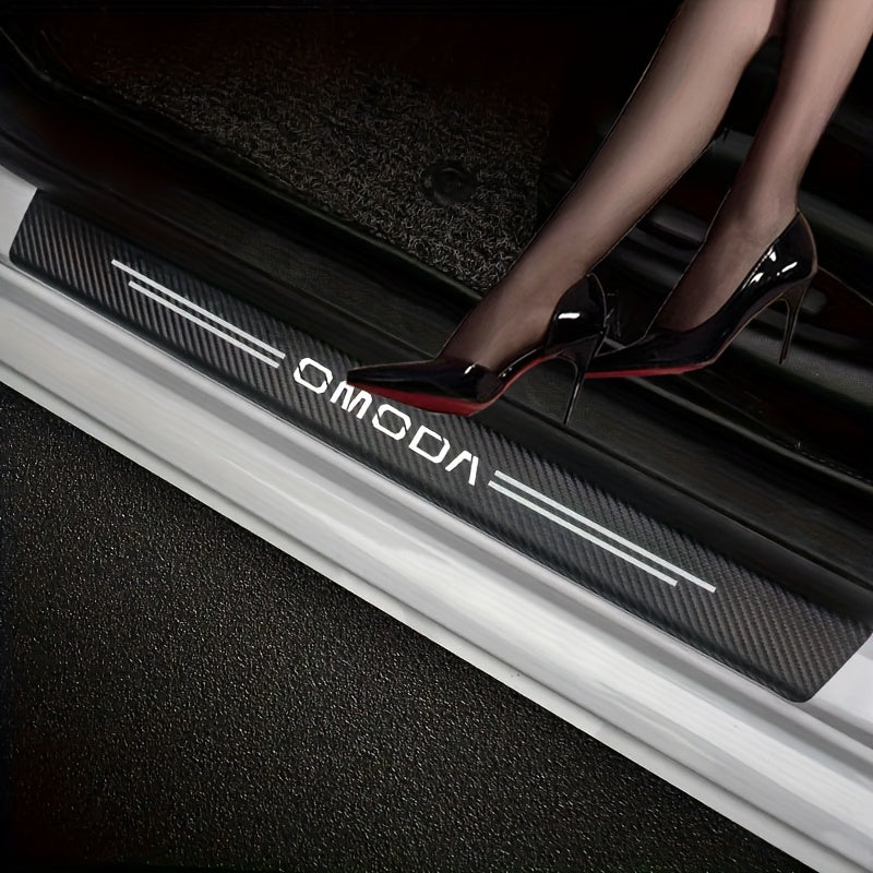 Car Trunk Impact Protection Sticker Carbon Fiber Scratch-Resistant Auto Accessory