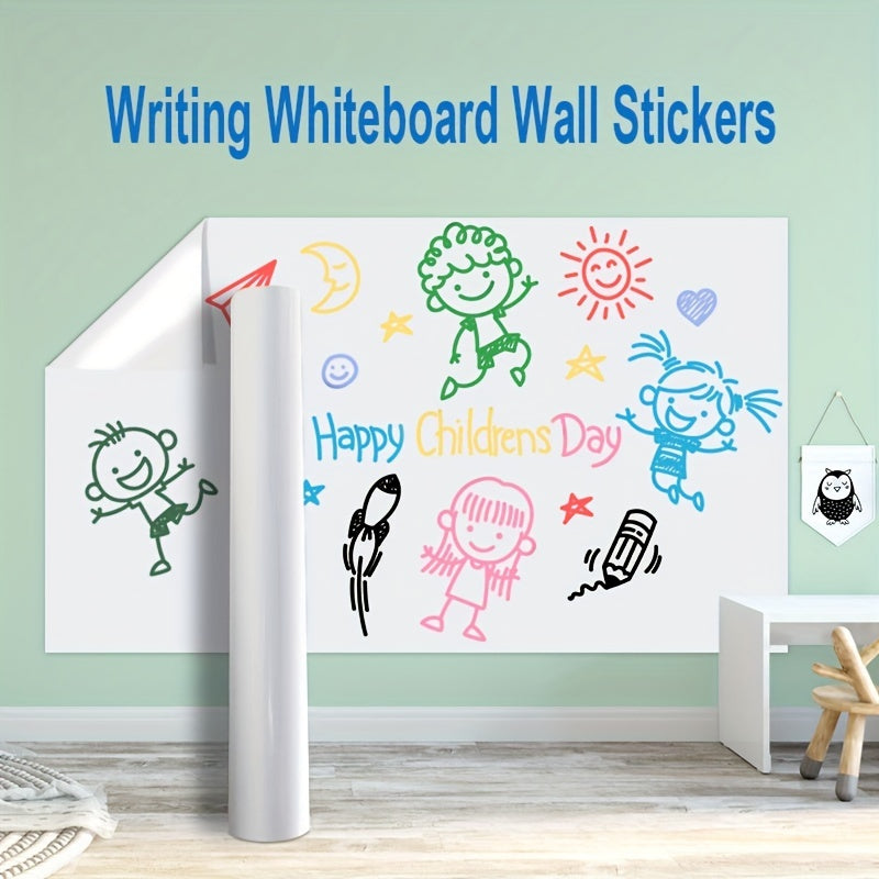 Electrostatic Whiteboard Wallpaper for Writing Drawing and Graffiti Removable Washable Wall Decor