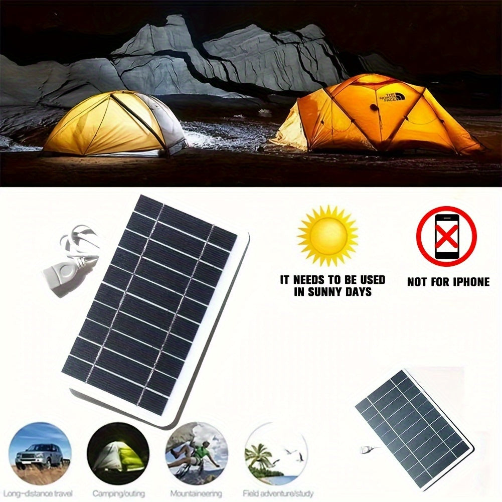 Portable Solar Panel Charger for Camping and Travel with Magnetic Attachment for Phones Fans and Lights