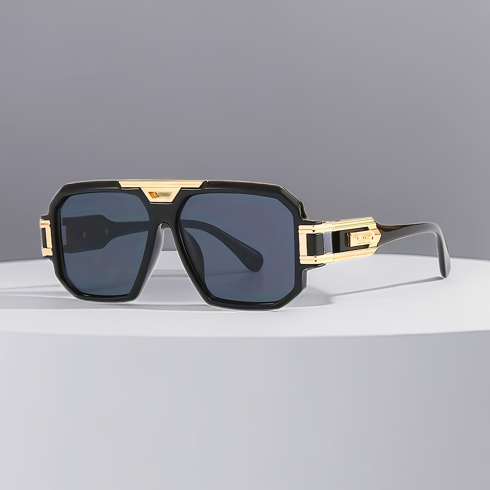 Erkaklar uchun kvadrat ramkali ko‘zoynaklar, retro uslub, moda ko‘zoynaklar, ko‘cha va kundalik kiyim uchun