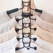 Detachable 5-Tier Clothing Hanger Space-Saving Metal Organizer for Wardrobe