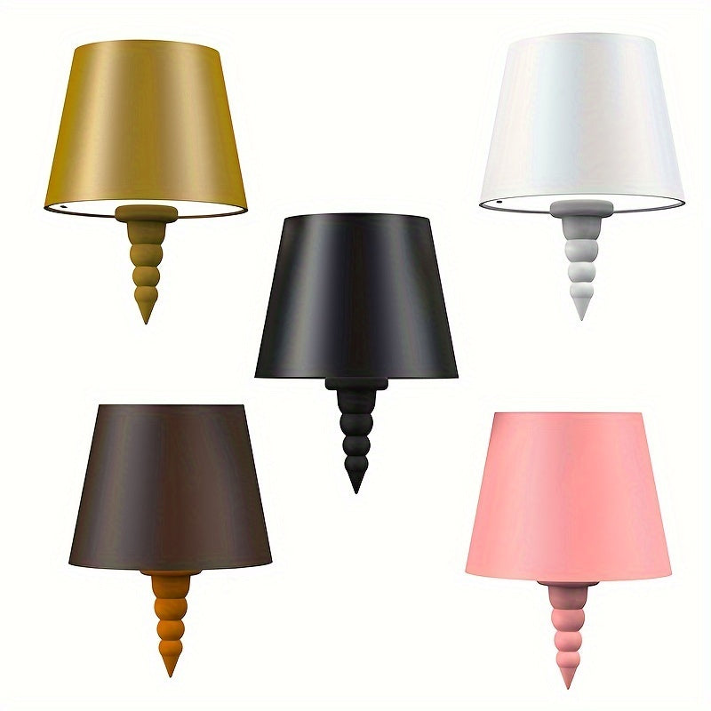 Portativ simsiz LED stol lampasi, mat finish, teginish nazorati va sozlanadigan yorqinlik, qayta zaryadlanadigan 1200mAh batareya, USB zaryadlash. Turli xonalar uchun mos, bir nechta ranglarda mavjud.