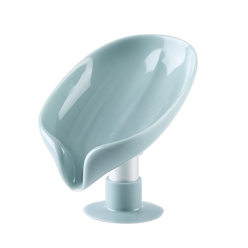 Oval Plastic Soap Dish with Self-Draining Design for Bathroom Decor