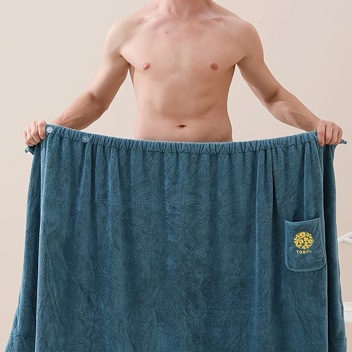 Men's Coral Velvet Bathrobe Thick Soft Anti-Slip Wearable Casual Polyester All-Season