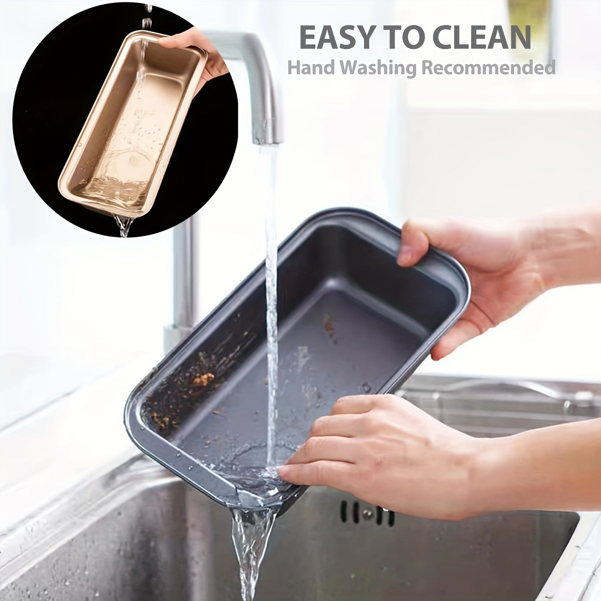 Nonstick Loaf Pan for Baking Bread Cakes and Meatloaf, Rectangular Carbon Steel