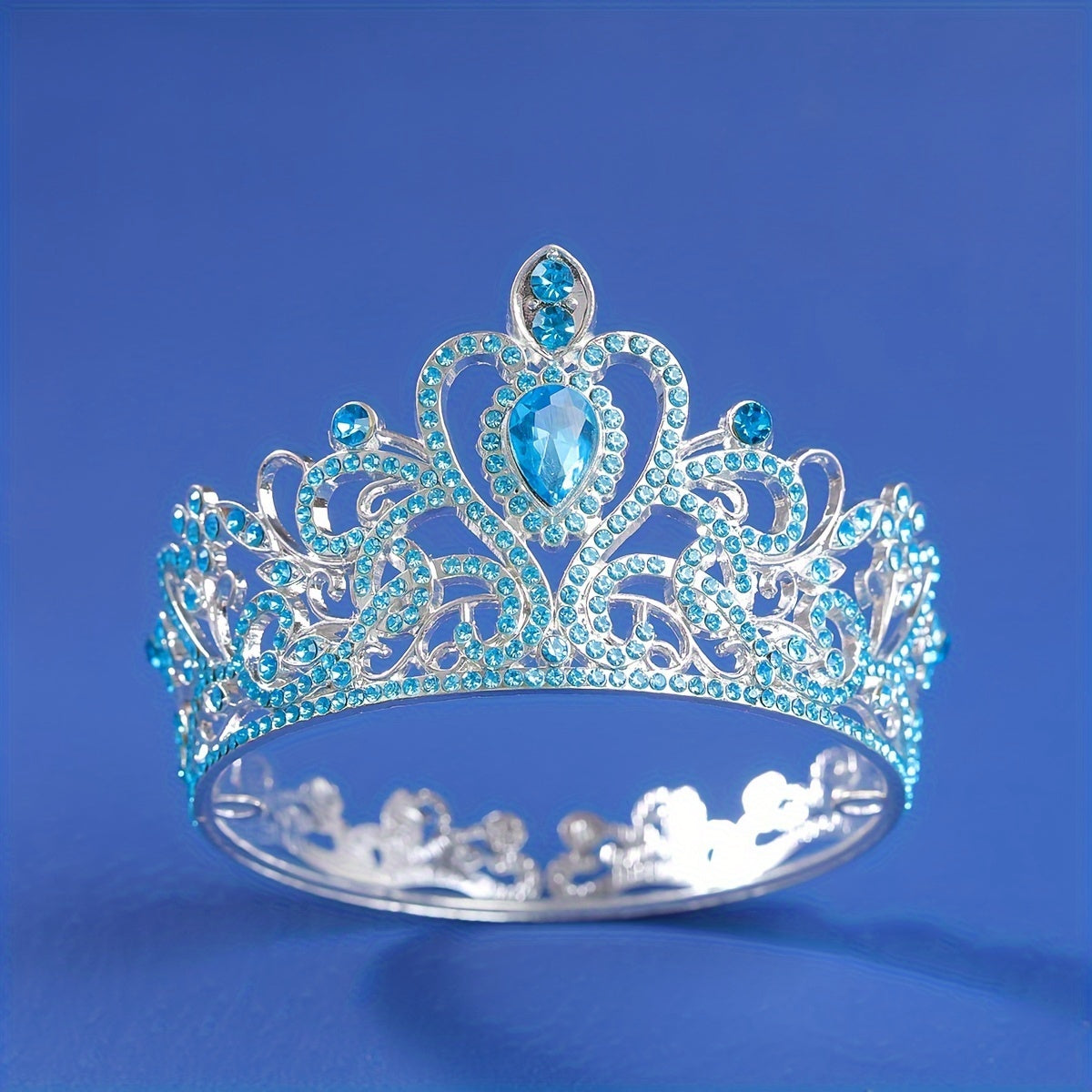 Gold and Silver Wedding Tiara Crystal Rhinestone Crown for Cake Topper Small Round Birthday Crown