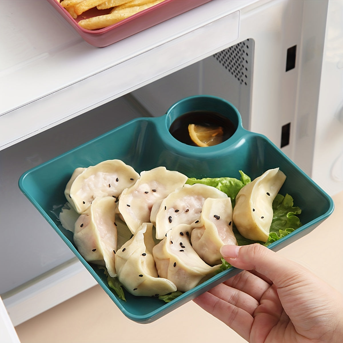 Set of 4 Reusable Serving Platters for Appetizers Charcuterie Food and Dessert 18.54cm x 16.76cm