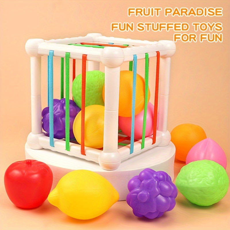 Educational Wooden Cube Toy for Shape and Color Recognition, Finger Grip Training, Early Learning