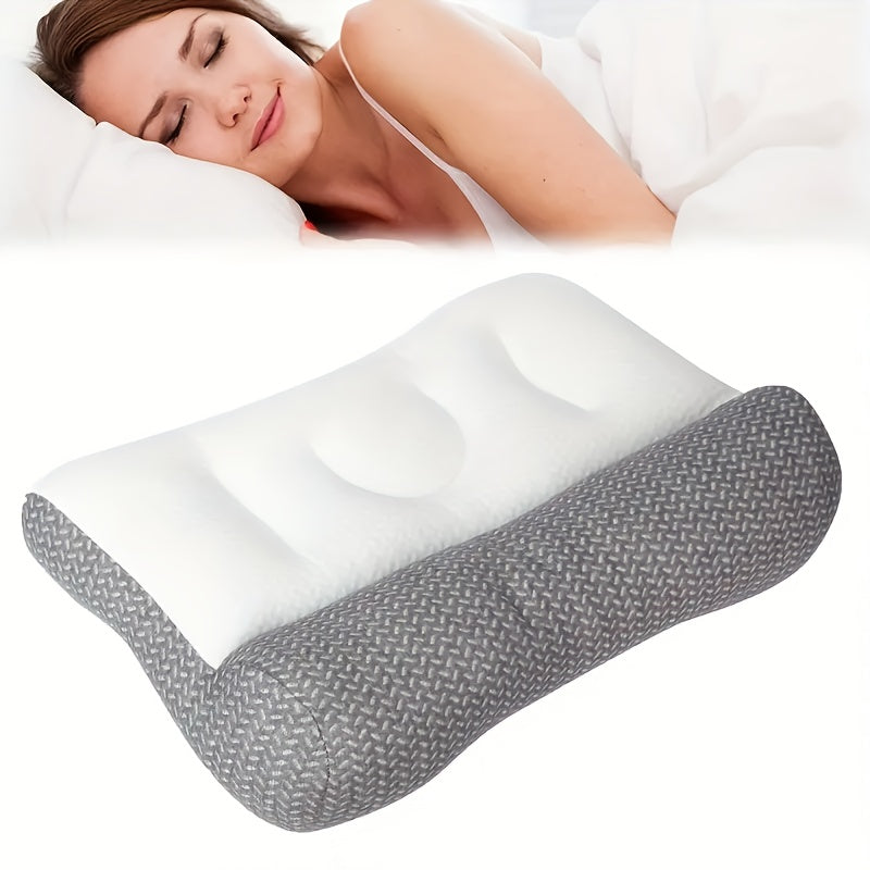 Soft Polyester Neck Pillow with Ergonomic Design for Pain Relief Adjustable for All Sleeping Positions