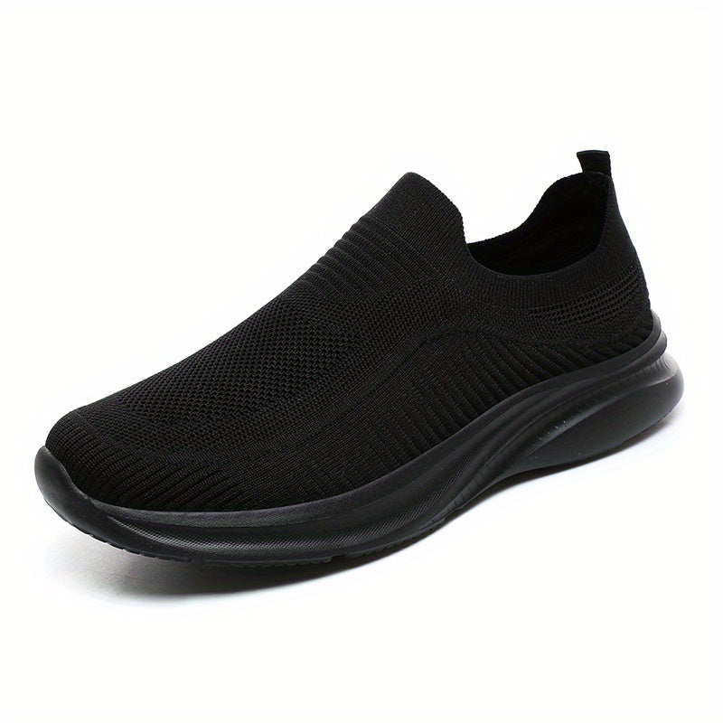 Men's Lightweight Breathable Fabric Slip-On Sneakers for Casual Walking