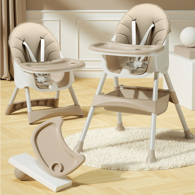 Silla alta para niños con bandeja desmontable, asiento multifuncional para comer para niños