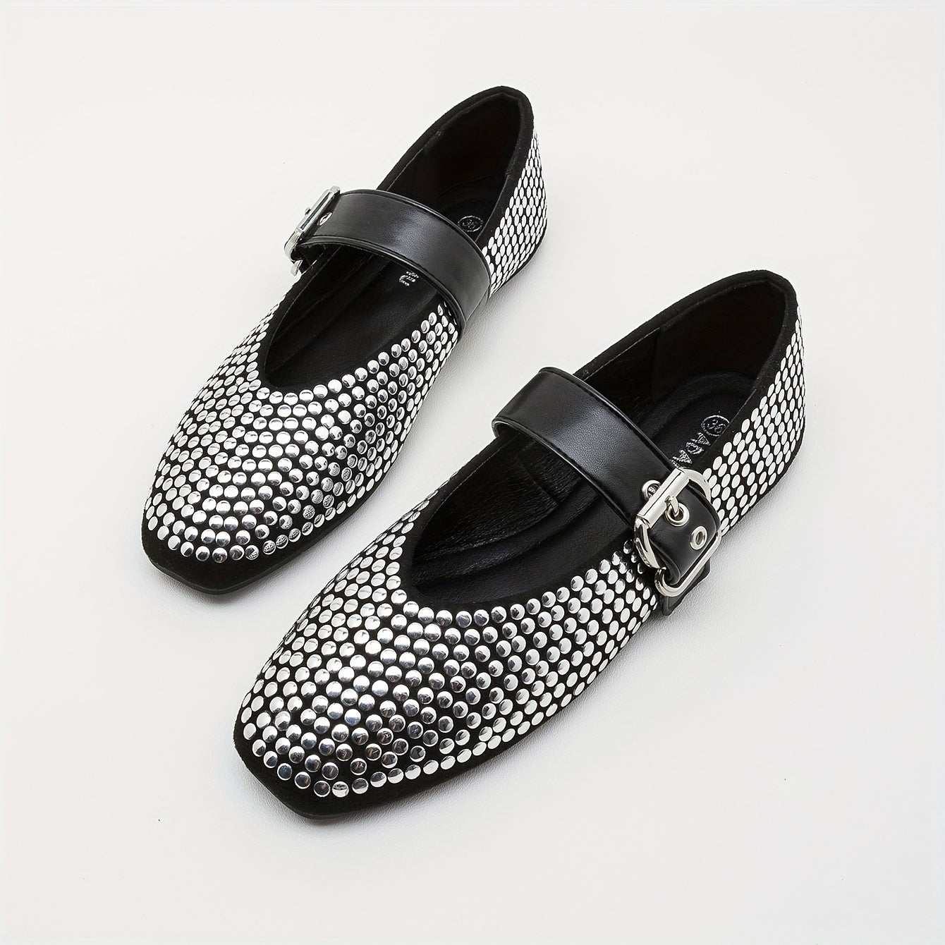 Women's Flats Sequin Square Toe Slip-On Casual and Dress Shoes