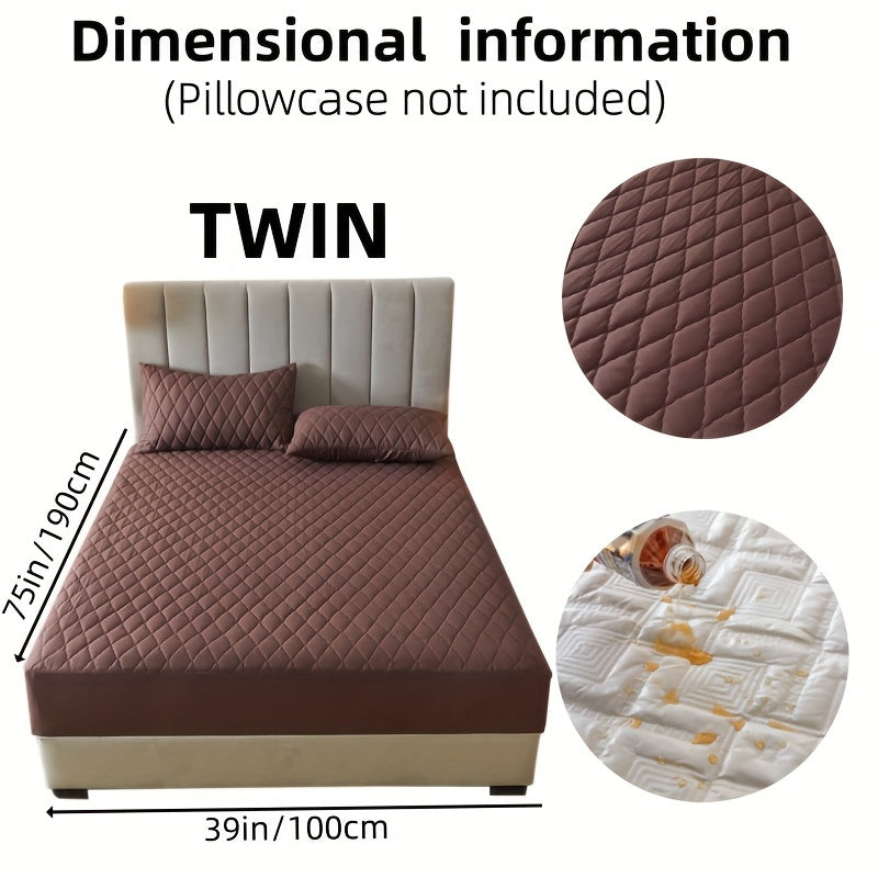 Suv o'tkazmaydigan yostiq himoyachisi, bir-biriga qo'shilgan rangli qatlamli dizayn, suv o'tkazmaydigan, sirpanmaydigan yotoq qoplami