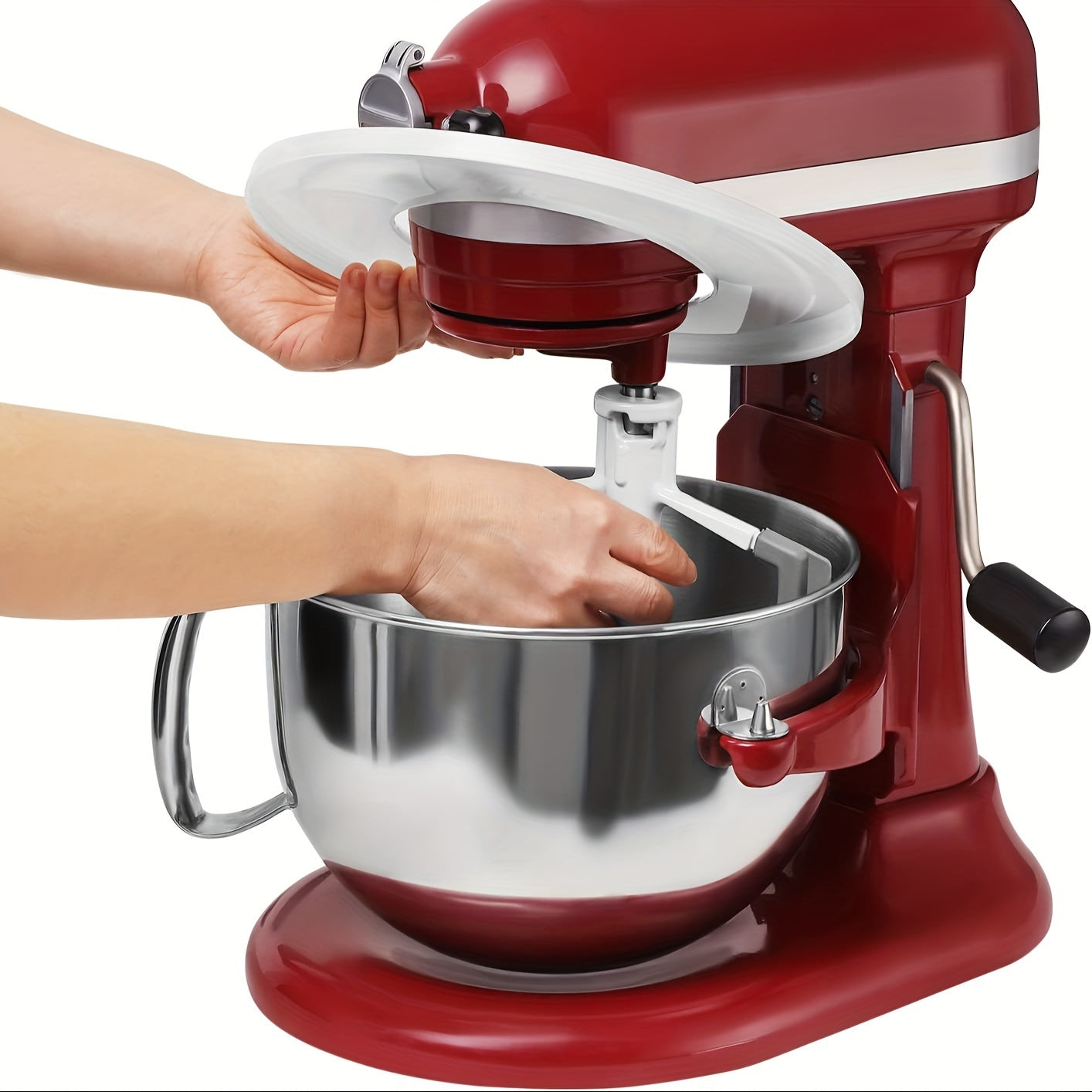 1 та бўлак учун шаффоф қопқоқ, 5.5-6 кварт аралаш қўлламалари бўлган ошхона миксерларига мос келади. Бу вертикал аралаш қўлламаси қопқоқи ингридиентларнинг чиқиб кетишини олдини олади ва машинада ювиш учун хавфсиз.