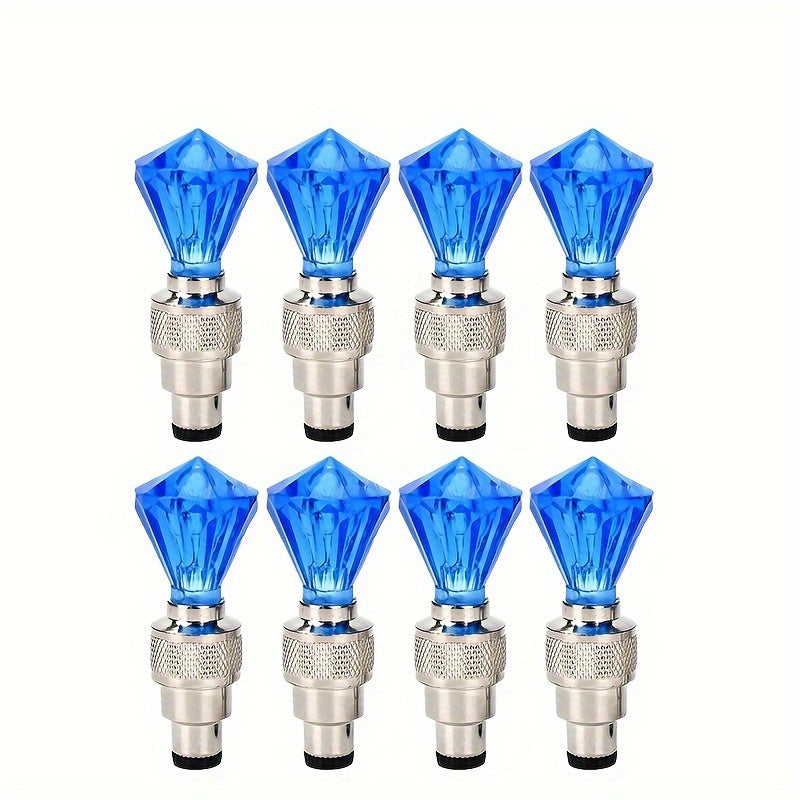 Клапанная головка для мотоциклетной шины с бегущими огнями красного и синего цвета