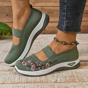 Zapatillas casuales para mujer, zapatos transpirables de caña baja con suela de goma