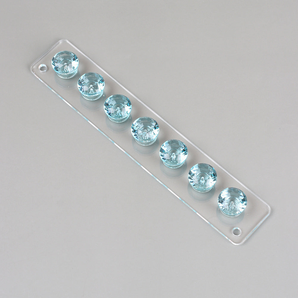 Акриловая настенная органайзер для украшений с 7 крючками для ожерелий и аксессуаров