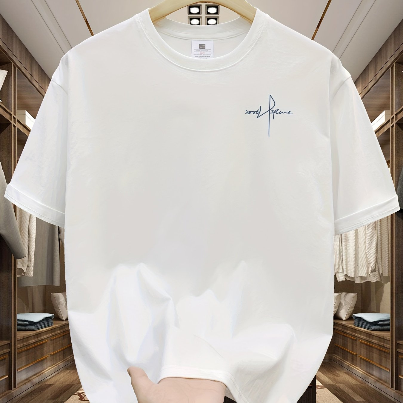 Camiseta gráfica de algodón para hombre de manga corta, casual, verano al aire libre