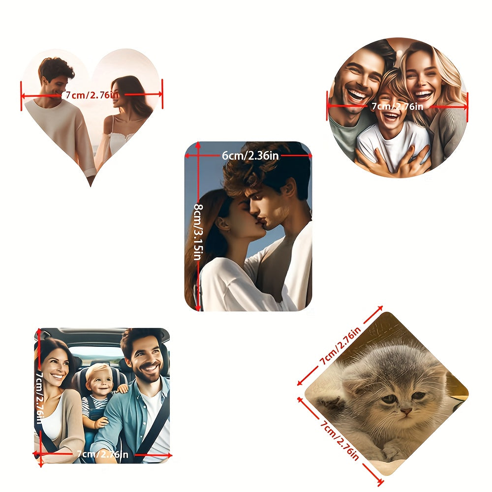 Custom Heart-Shaped Car Air Freshener Double-Sided Photo Scent For Home Wardrobe