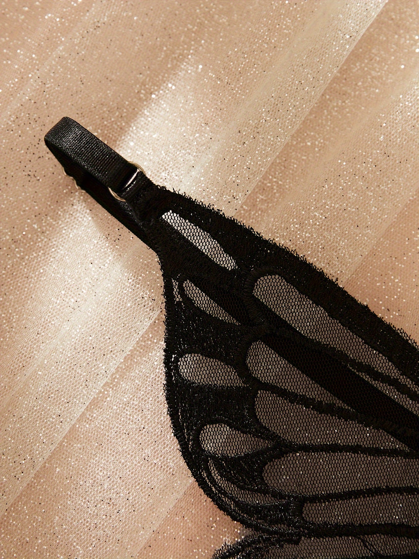 Sheer Embroidered Butterfly Thongs for Women Sexy Lingerie