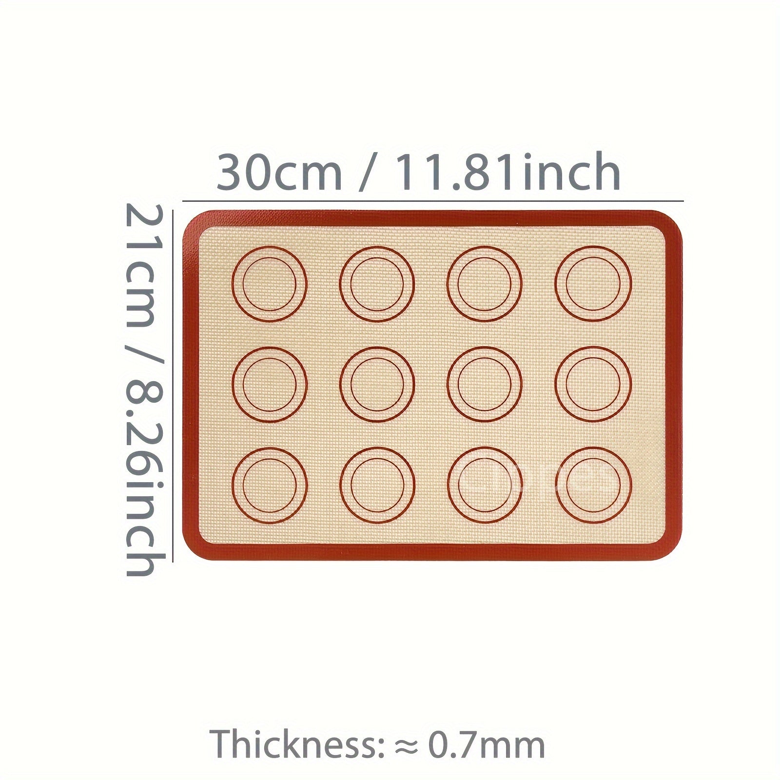 Silicone Baking Mat 41.91cm x 29.46cm Non-Stick Heat Resistant Reusable