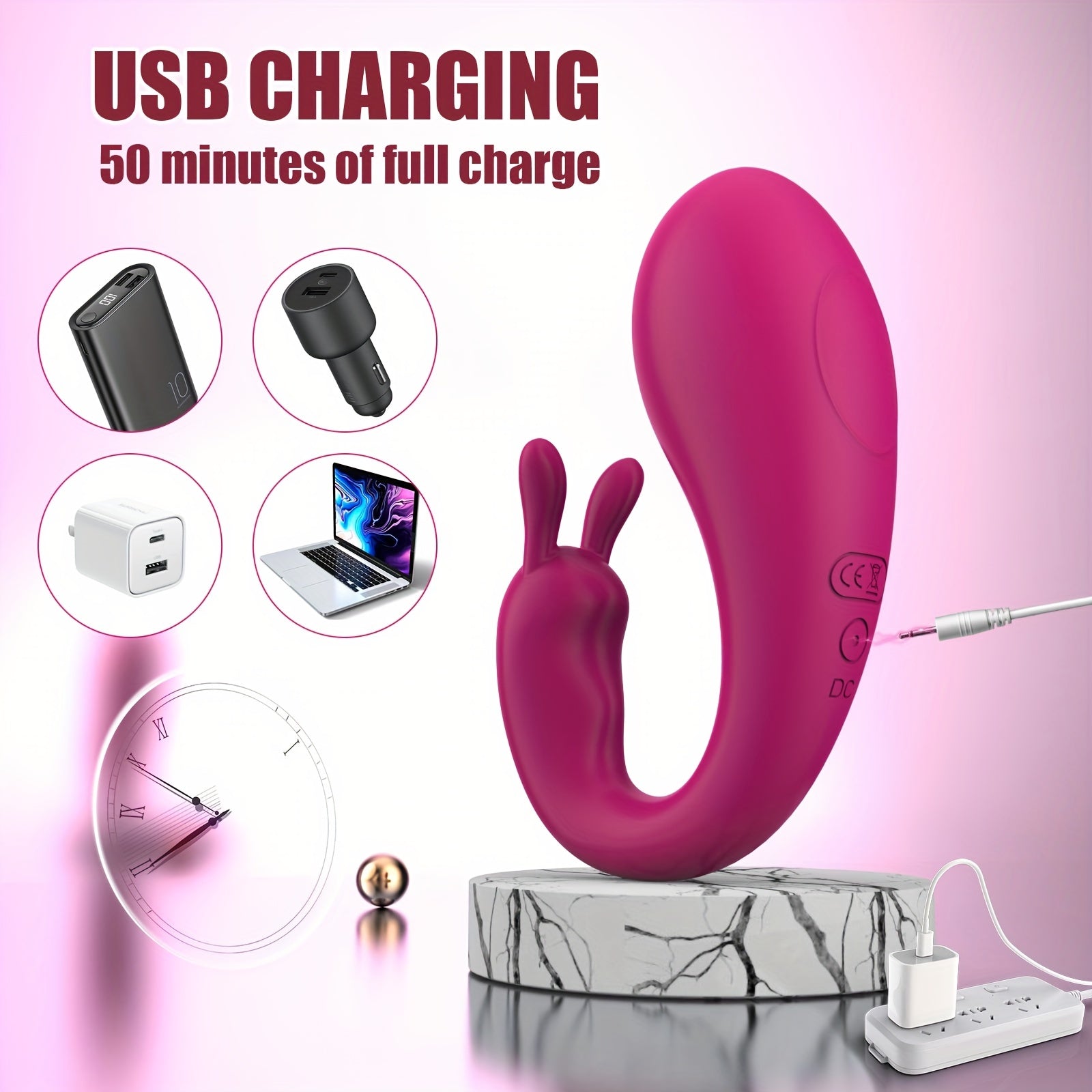 Women Rechargeable Remote Control G-Spot Panty Vibrator Long Distance Sex Toy