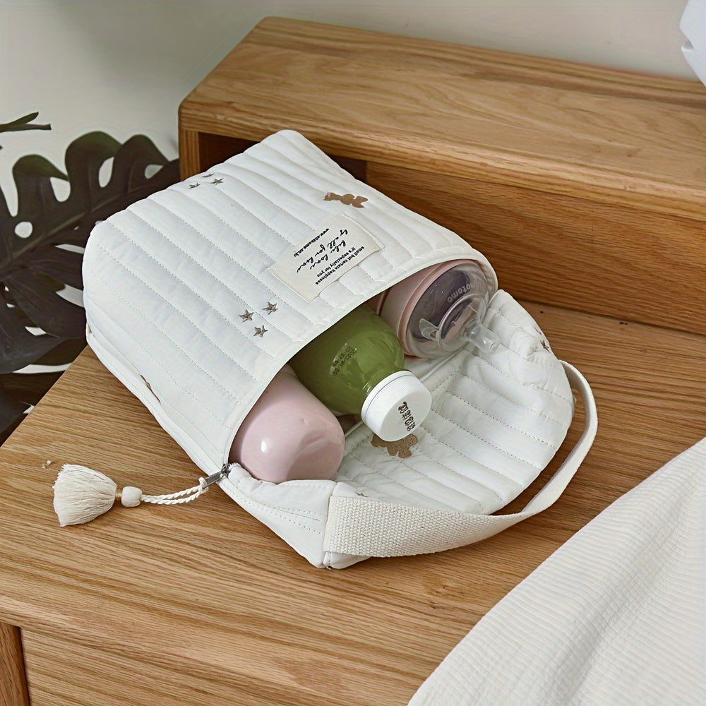 Cute Cartoon Pattern Diaper Bag for Moms with Storage Pockets