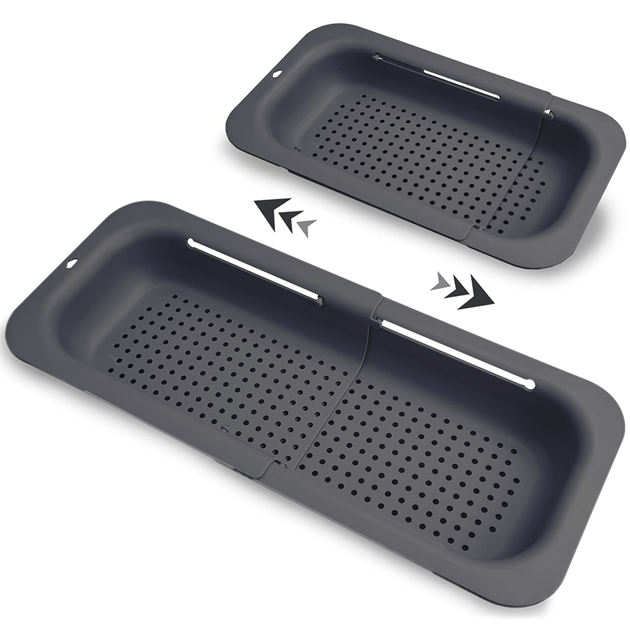 Extendable Collapsible Sink Colander and Strainer for Fruits and Vegetables