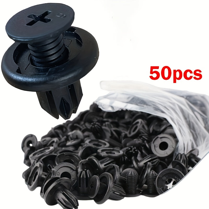 50 piezas de remaches de plástico para coche, clips de fijación para panel de puerta y parachoques