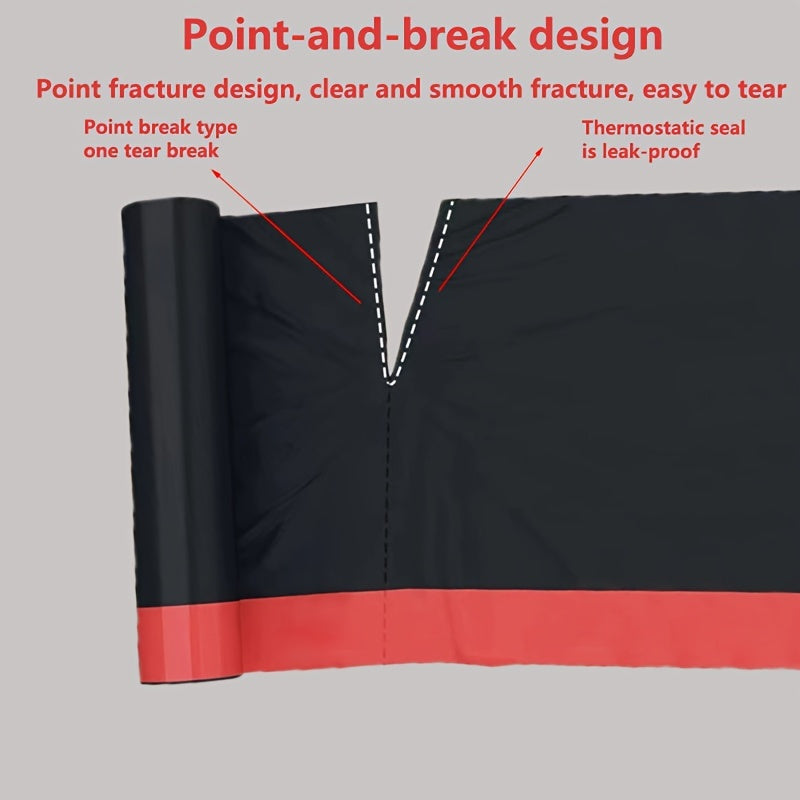 100 ta super qalin og'ir yuk ko'taruvchi, qora chiqindi sumkalar, maxfiylikni himoya qilish uchun tortish ipi bilan. Ushbu opak bir martalik plastik sumkalar oshxona, hammom, yotoqxona, yashash xonasi, ochiq joylar va tozalash uchun mos keladi. Bu